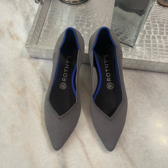 Rothy's The Point Flat-Gray - Picture 6 of 12